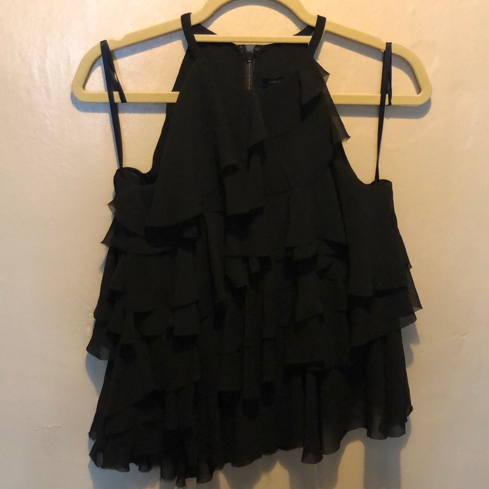 French connection tiered blouse